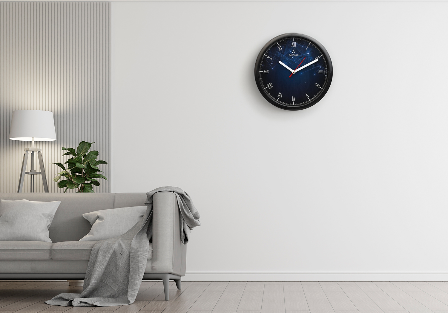 Alensso Model 763 Round Wall Clock