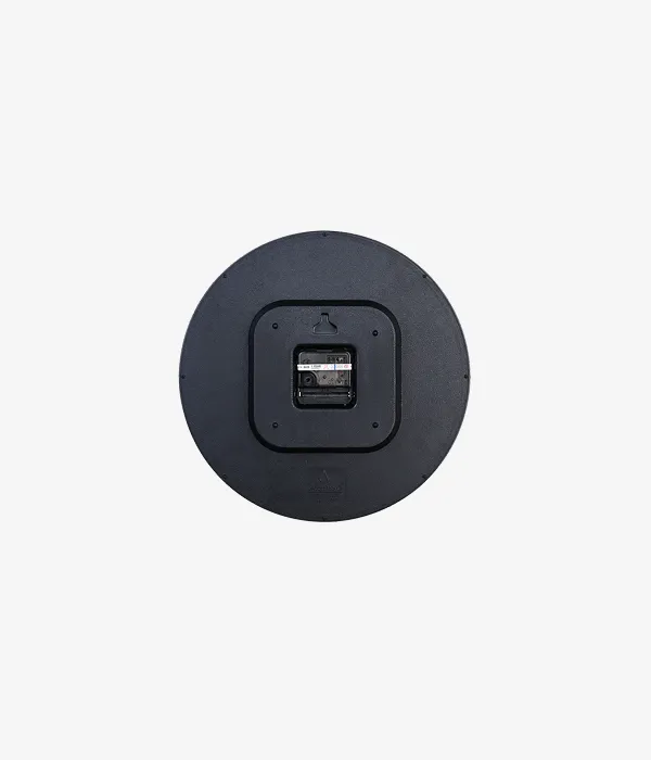 Alensso Model 1144 Round Wall Clock with Black Dial