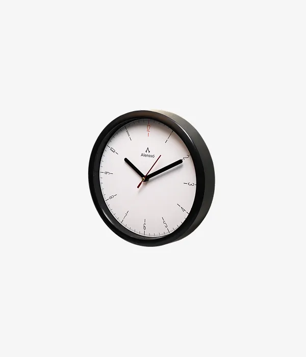 Alensso Model 762 Round Wall Clock with Minimalist