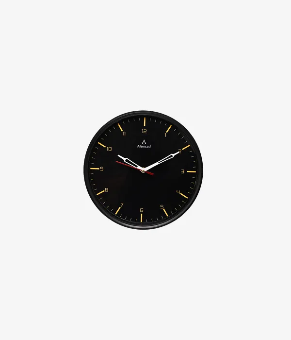 Alensso Model 900 Round Wall Clock with Elegant Dial