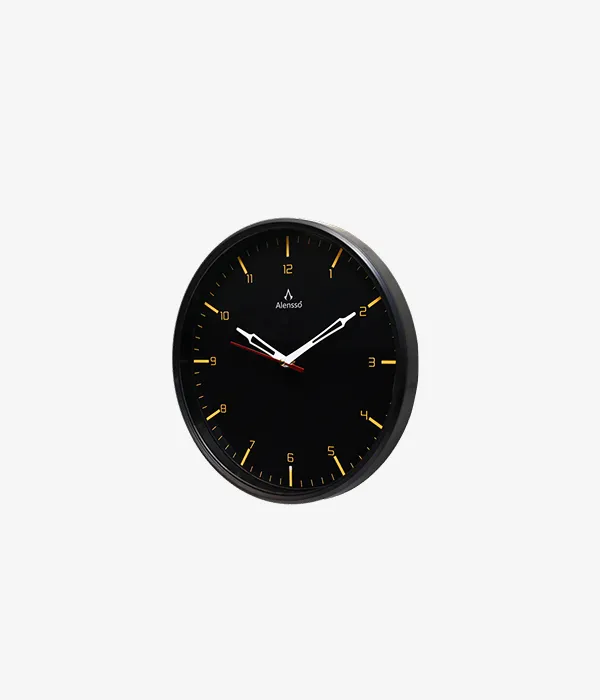 Alensso Model 900 Round Wall Clock with Elegant Dial