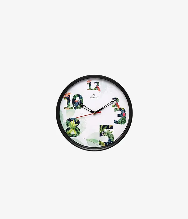Alensso Model 900 Round Wall Clock with Gentle Lavender