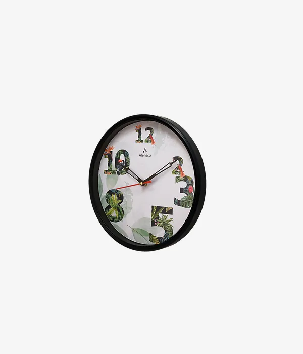 Alensso Model 900 Round Wall Clock with Gentle Lavender